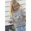 Lisa F Little Cupcakes LF07 Sweater With Antique Button Flower -Cheap Knitting Needles Store lf07 1 637406200810300750