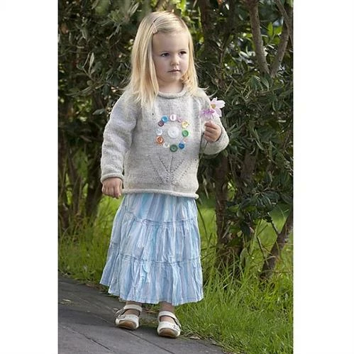 Lisa F Little Cupcakes LF07 Sweater With Antique Button Flower 6 Lisa F Little Cupcakes LF07 Sweater With Antique Button Flower - Image 4