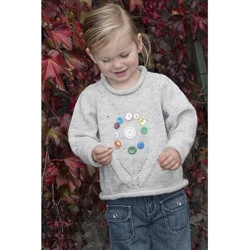 Lisa F Little Cupcakes LF07 Sweater With Antique Button Flower 7 Lisa F Little Cupcakes LF07 Sweater With Antique Button Flower - Image 5