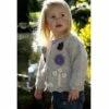 Lisa F Little Cupcakes LF10 Appliqued Flower Cardigan With Lace -Cheap Knitting Needles Store lf10 1 637406201302665010