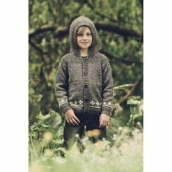 Lisa F Little Cupcakes LF11 Patterned Jacket With A Hood -Cheap Knitting Needles Store lf11 2 637406200807896849