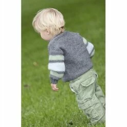 Lisa F Little Cupcakes LF13 Reverse Stocking Stitch Sweater With Stripe Sleeves -Cheap Knitting Needles Store lf13 3 637406200805713282