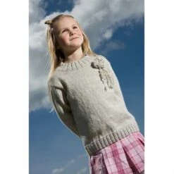 Lisa F Little Cupcakes LF19 Sweater With Flower Brooch