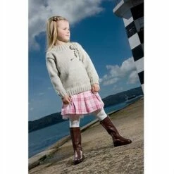 Lisa F Little Cupcakes LF19 Sweater With Flower Brooch -Cheap Knitting Needles Store lf19 3 637406201123000614