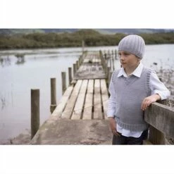 Lisa F Little Cupcakes LF27 Boys V-Neck Vest And Rib Beanie -Cheap Knitting Needles Store lf27 2 637406200328394111
