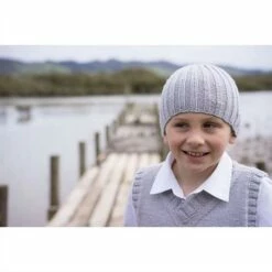 Lisa F Little Cupcakes LF27 Boys V-Neck Vest And Rib Beanie -Cheap Knitting Needles Store lf27 3 637406200328803036