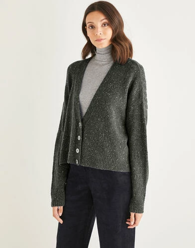 Sirdar Women’s Mock Cable V-neck Cardigan In Haworth Tweed 10147 4 Sirdar Women’s Mock Cable V-neck Cardigan In Haworth Tweed 10147 - Image 2