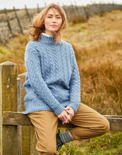 Sirdar Women’s All-over Cable Drop-Sleeve Sweater In Haworth Tweed -Cheap Knitting Needles Store open uri20200916 4 1 zbnxiirs.wnp