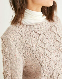 Sirdar Women’s Crew Neck Cable Sweater In Haworth Tweed 10146 -Cheap Knitting Needles Store open uri20200916 4 d ap12l24y.xiu