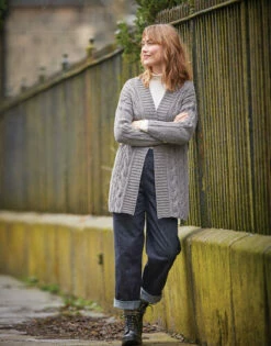 Sirdar Women’s Longline Cabled Coatigan In Haworth Tweed 10152 -Cheap Knitting Needles Store open uri20200916 4 i yl1oapp3.syo