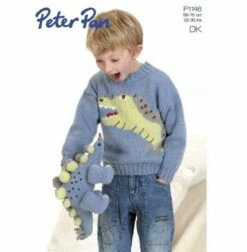 Peter Pan Pattern P1146 Dinosaur Sweater And Toy