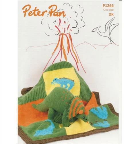 Peter Pan Pattern P1266 Dinosaur And Blanket 3 Peter Pan Pattern P1266 Dinosaur And Blanket