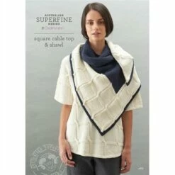 Patons Knitting Pattern 469 - Square Cable Top & Shawl