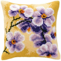 Vervaco Cross Stitch Cushion Kit - Orchid