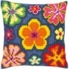 Vervaco Cross Stitch Cushion Kit - Flower Power