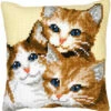 Vervaco Cross Stitch Cushion Kit - 3 Kitties -Cheap Knitting Needles Store pn 00085061 qbvfwqdc.dar