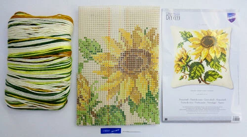 Vervaco Cross Stitch Cushion Kit - Sunflowers 6 Vervaco Cross Stitch Cushion Kit - Sunflowers - Image 4