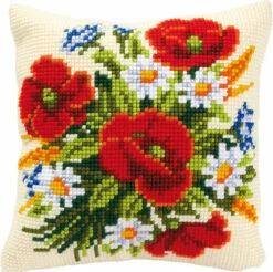 Vervaco Cross Stitch Cushion Kit - Flowers #4