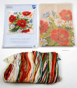 Vervaco Cross Stitch Cushion Kit - Flowers #4 -Cheap Knitting Needles Store pn 00085629 bsondoxt.2ix