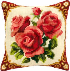 Vervaco Cross Stitch Cushion Kit - Flowers #2