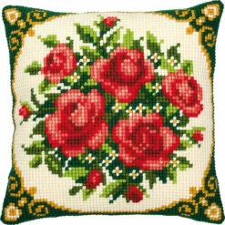 Vervaco Cross Stitch Cushion Kit - Flowers #3