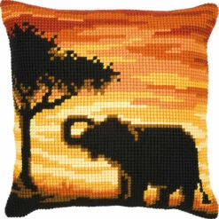 Vervaco Cross Stitch Cushion Kit - Elephant