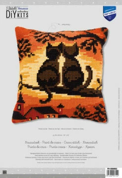 Vervaco Cross Stitch Cushion Kit - Cats On A Branch -Cheap Knitting Needles Store pn 00086628 shc3oo5n.3uz