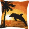 Vervaco Cross Stitch Cushion Kit - Dolphin -Cheap Knitting Needles Store pn 00086811 xosgn5ye.n40