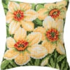 Vervaco Cross Stitch Cushion Kit - Daffodils -Cheap Knitting Needles Store pn 00087181 ix24ajx4.u24