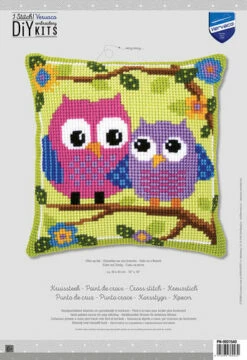 Vervaco Cross Stitch Cushion Kit - Owls On A Branch -Cheap Knitting Needles Store pn 00215408 za5gbzme.3z0