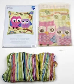 Vervaco Cross Stitch Cushion Kit - Owls On A Branch -Cheap Knitting Needles Store pn 00215409 ag51ngco.2qe