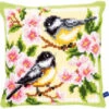 Vervaco Cross Stitch Cushion Kit - Birds And Blossoms -Cheap Knitting Needles Store pn 01434991 0kpqazy2.u1p