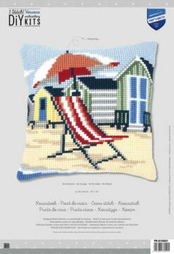 Vervaco Cross Stitch Cushion Kit - On The Beach -Cheap Knitting Needles Store pn 01456418 5ka3jty2.mhm
