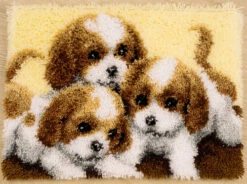 Vervaco Latch Hook Rug Kit 3 Puppies