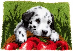 Vervaco Latch Hook Rug Kit Dalmatian With Apples