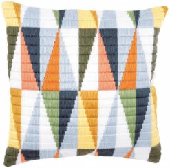 Vervaco Long Stitch Cushion Kit - Triangles