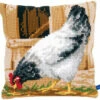 Vervaco Cross Stitch Cushion Kit - Grey Hen -Cheap Knitting Needles Store pn 01481091 ottit0jb.yr0