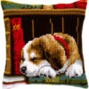 Vervaco Cross Stitch Cushion Kit - Dog Sleeping On Bookshelf -Cheap Knitting Needles Store pn 01481181 tdw4l1c5.i4u