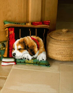 Vervaco Cross Stitch Cushion Kit - Dog Sleeping On Bookshelf -Cheap Knitting Needles Store pn 01481182 3devy5ke.icu