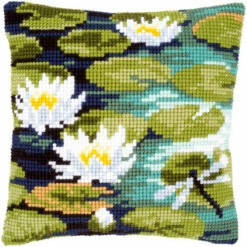 Vervaco Cross Stitch Cushion Kit - Water Lilies