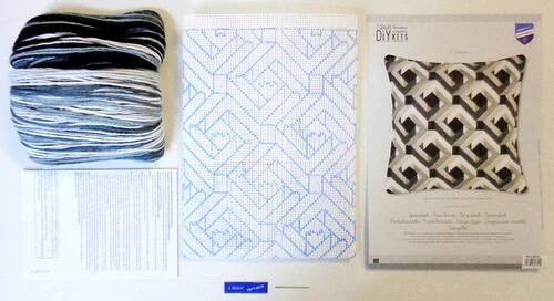 Vervaco Long Stitch Cushion Kit - Black & White 5 Vervaco Long Stitch Cushion Kit - Black & White - Image 3