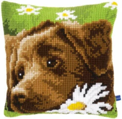 Vervaco Cross Stitch Cushion Kit - Chocolate Labrador
