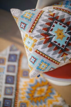 Vervaco Cross Stitch Cushion Kit - Ethnical I -Cheap Knitting Needles Store pn 01549932 muqogtyl.tjt