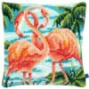 Vervaco Cross Stitch Cushion Kit - Flamingos