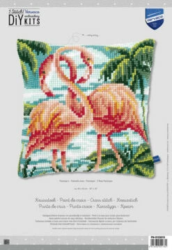 Vervaco Cross Stitch Cushion Kit - Flamingos -Cheap Knitting Needles Store pn 01550198 3btwcrkq.zyj