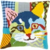 Vervaco Cross Stitch Cushion Kit - Modern Cat -Cheap Knitting Needles Store pn 01561151 12uzrntt.nq4