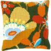Vervaco Cross Stitch Cushion Kit - Retro Flowers #1