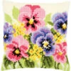 Vervaco Cross Stitch Cushion Kit - Violets