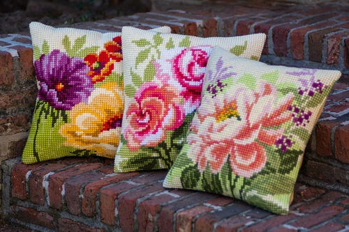 Vervaco Cross Stitch Cushion Kit - Summer Flowers #1 5 Vervaco Cross Stitch Cushion Kit - Summer Flowers #1 - Image 3