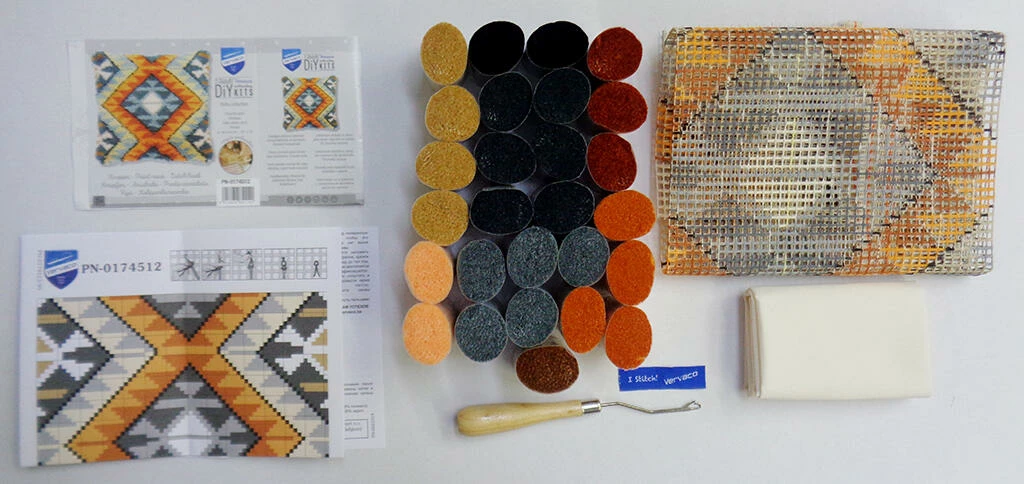 Vervaco Latch Hook Kit - Boho Ethnic Print 5 Vervaco Latch Hook Kit - Boho Ethnic Print - Image 3